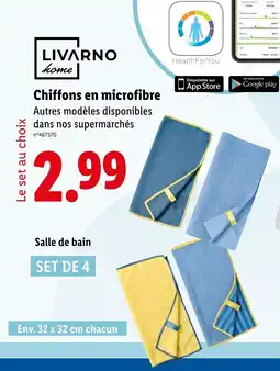 Lidl LIVARNO Chiffons en microfibre offre