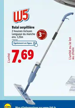 Lidl W5 Balai serpillière offre