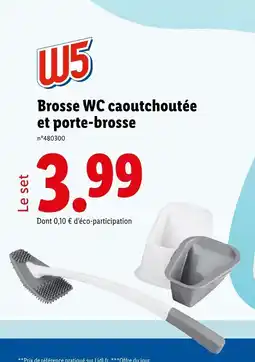 Lidl W5 Brosse WC caoutchoutée et porte-brosse offre