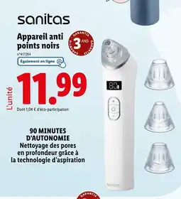 Lidl SANITAS Appareil anti points noirs offre
