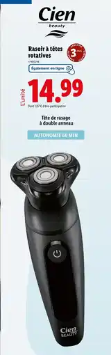 Lidl CIEN Rasoir à têtes rotatives offre