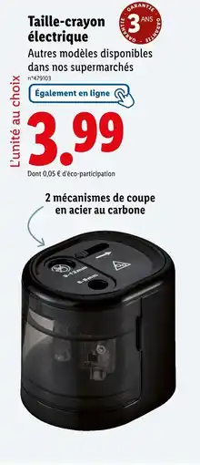 Lidl Taille-crayon électrique offre