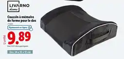 Lidl LIVARNO Coussin à mémoire de forme pour le dos offre