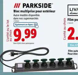 Lidl PARKSIDE Bloc multiprise pour extérieur offre