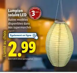Lidl Lampion solaire LED offre