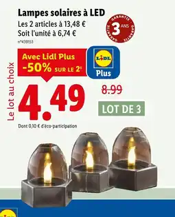 Lidl Lampes solaires à LED offre