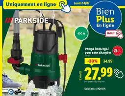 Lidl Pompe immergée pour eaux chargées offre