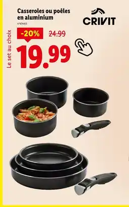 Lidl CRIVIT Casseroles ou poêles en aluminium offre