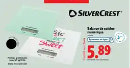 Lidl SILVERCREST Balance de cuisine numérique offre