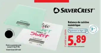 Lidl SILVERCREST Balance de cuisine numérique offre