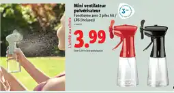 Lidl Mini ventilateur pulvérisateur offre