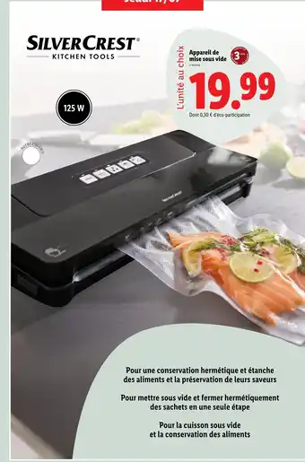 Lidl SILVERCREST Appareil de mise sous vide offre
