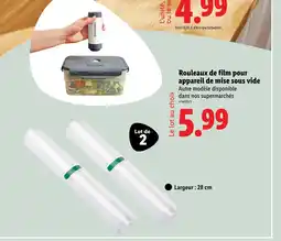 Lidl Rouleaux de film pour appareil de mise sous vide offre