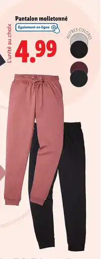 Lidl Pantalon molletonné offre