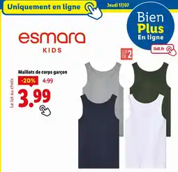 Lidl Maillots de corps garçon offre
