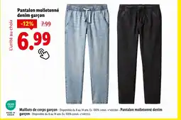 Lidl Pantalon molletonné denim garçon offre