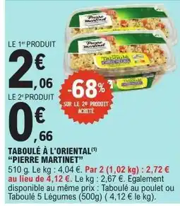 E.Leclerc Taboulé à l'Oriental 'Pierre Martinet' offre