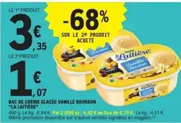E.Leclerc Bac de crème glacée vanille bourbon 'La Laitière' offre