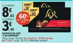 E.Leclerc Capsules de café L'OR Espresso offre