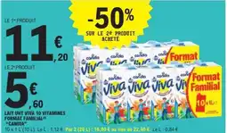 E.Leclerc Lait UHT Viva 10 Vitamines Format Familial offre