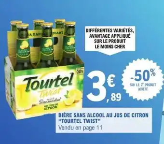 E.Leclerc BIÈRE SANS ALCOOL AU JUS DE CITRON “TOURTEL TWIST” offre