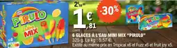 E.Leclerc 6 GLACES À L'EAU MINI MIX “PIRULO” offre