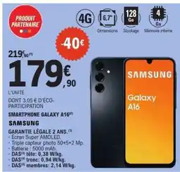 E.Leclerc SMARTPHONE GALAXY A16 offre