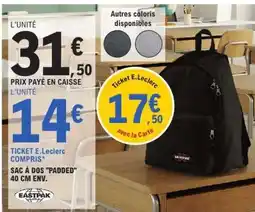 E.Leclerc SAC À DOS PADDED 40 CM ENV offre