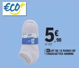 E.Leclerc Lot de 12 paires de chaussettes homme offre