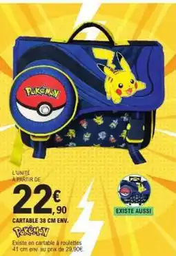 E.Leclerc CARTABLE POKEMON offre