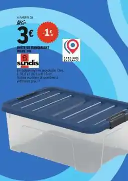 E.Leclerc BOÎTE DE RANGEMENT WAVE 10L offre