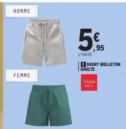 E.Leclerc SHORT MOLLETON ADULTE offre