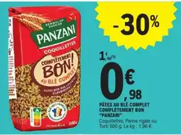 E.Leclerc PÂTES AU BLÉ COMPLET COMPLÈTEMENT BON “PANZANI” offre
