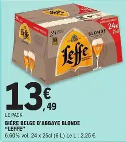 E.Leclerc LE PACK BIÈRE BELGE D'ABBAYE BLONDE “LEFFE” offre