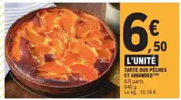 E.Leclerc TARTE AUX PÊCHES ET AMANDES offre