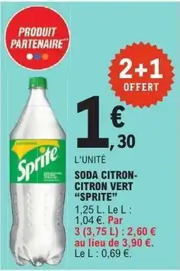 E.Leclerc Soda Citron-Citron Vert Sprite offre
