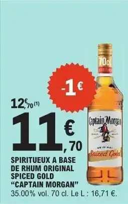 E.Leclerc Spiritueux A Base De Rhum Original Spiced Gold 'Captain Morgan' offre