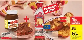 Carrefour Market Pâte À Tartiner Nutella offre