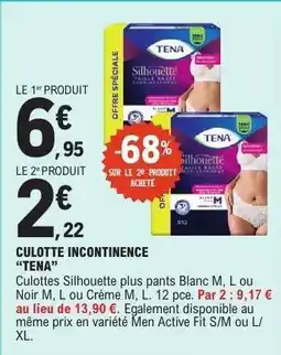 E.Leclerc CULOTTE INCONTINENCE 'TENA' offre