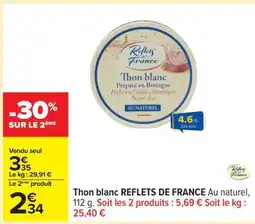 Carrefour Thon blanc REFLETS DE FRANCE offre