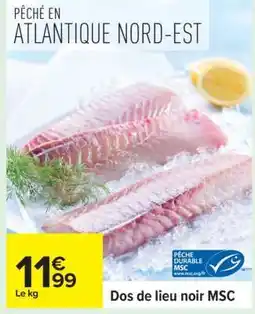 Carrefour Dos de lieu noir MSC offre