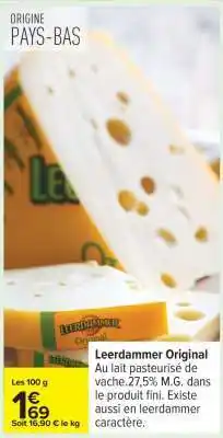 Carrefour Leerdammer Original offre