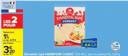 Carrefour EMMENTAL RÂPÉ CARREFOUR CLASSIC offre