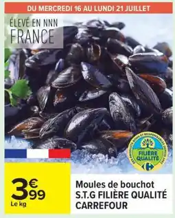Carrefour Moules de bouchot S.T.G FILIÈRE QUALITÉ CARREFOUR offre