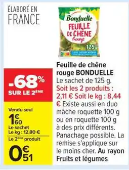 Carrefour Feuille de chêne rouge BONDUELLE offre