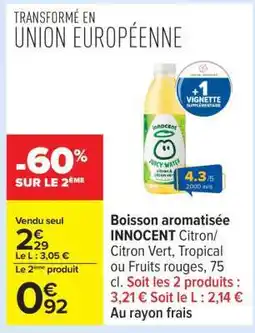 Carrefour Boisson aromatisée INNOCENT offre