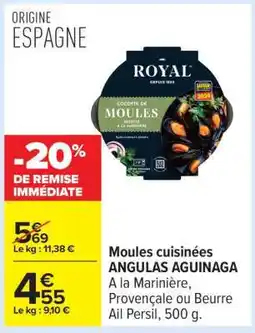 Carrefour Moules cuisinées ANGULAS AGUINAGA offre