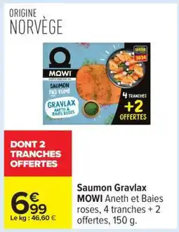 Carrefour Saumon Gravlax MOWI offre
