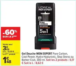 Carrefour Gel Douche MEN EXPERT offre