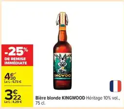 Carrefour Bière blonde KINGWOOD offre